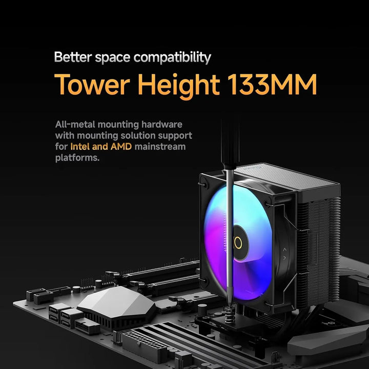 Disipador Ocypus Gamma A40 Bk Argb 2400 Rpm Amd Intel Negro