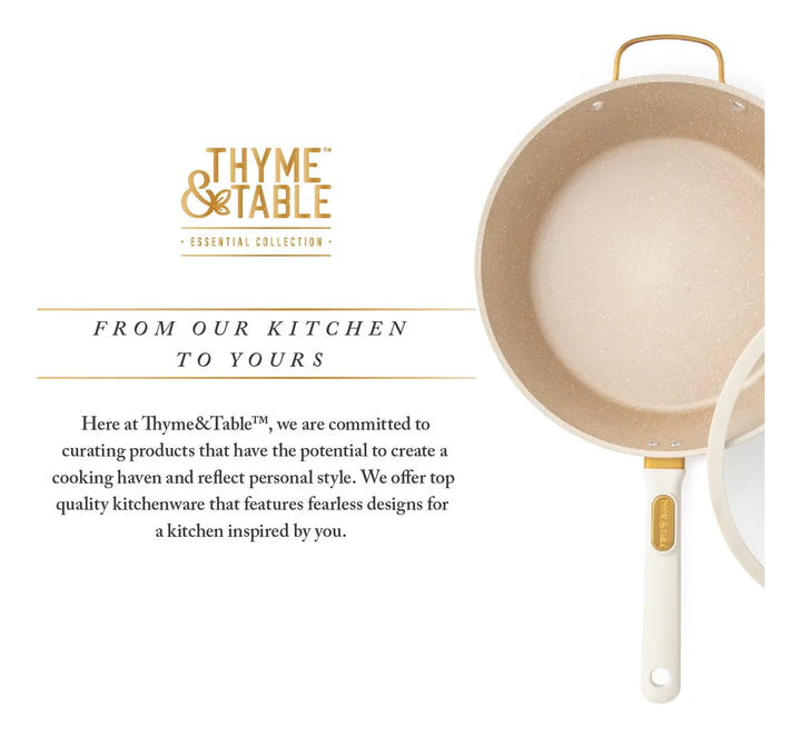 Sartén Thyme & Table Antiadherente 5 Cuartos Color Beige