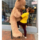Oso Peluche Gigante 2 Metros Marrón Claro +moño +3 Globos Marrón
