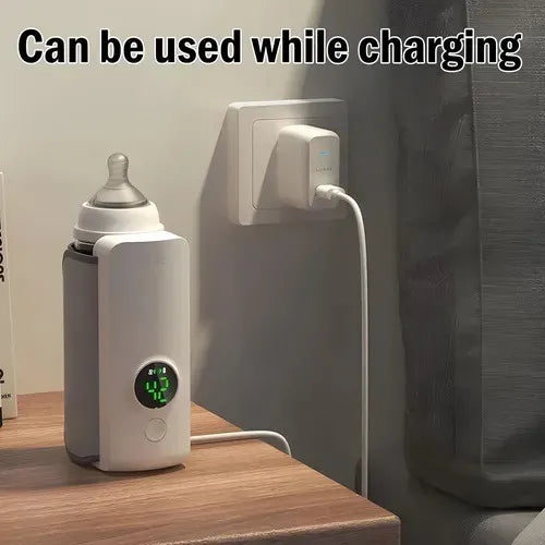 Calentador Tetero Biberones Portátil Inalámbrico Recargable Blanco