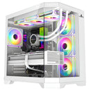 Chasis Iceberg Crystal Edge Blanco X10 Ventiladores Argb