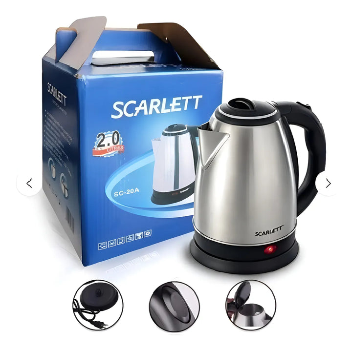 Jarra Hervidora Eléctrica De Agua Higiénica Rápida Metálica Color Gris