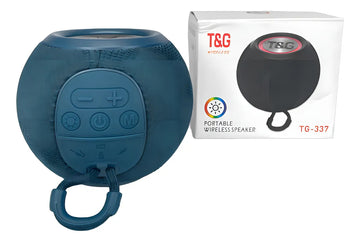 Parlante Portatil T&g Seisa Tg-337 Bluetooth Stereo Radio Fm Color Agua