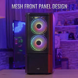Gabinete Gamer Aerocool Quantum Mesh 3 Ventiladores Argb Rgb