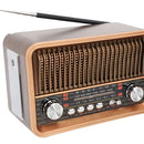 Radio Parlante Vintage Bluetooth Usb Am Fm Sw Y Linterna Hr-30bt