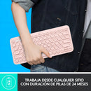 Logitech K380 Teclado Bluetooth Multi dispositivo Rosado Color del teclado Rosa Idioma Español