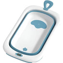 Tina Bañera Bebe Plegable Portatil Termometro Antideslizante Blanco Lisa