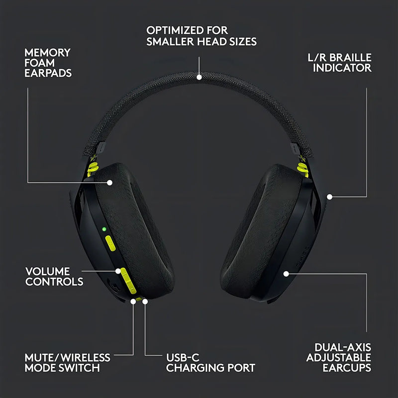 Audífonos Gamer Inalámbricos Logitech G435 Negro