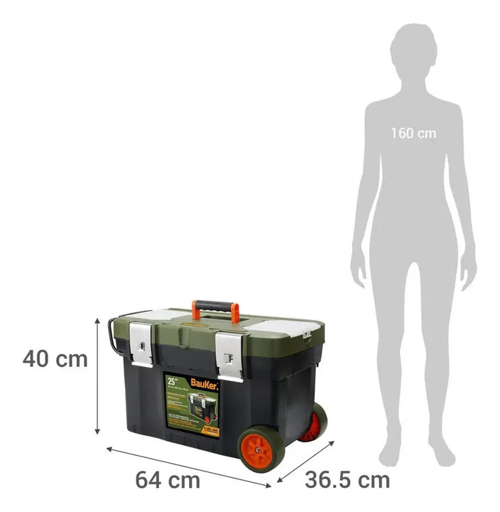 Taladro Percutor 3/8 12v +29 Acces + Carro Portaherramienta - Verde Oscuro