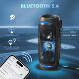 Altavoces Portátiles 36 W Bluetooth Ipx6 Sonido 360 30 Horas Negro