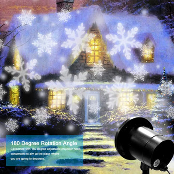 Proyector De Luz Led Navidena Con Efecto Nieve Automatico