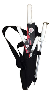 Cuchillos Tramontina Para Chef Con Chaira De 12 Pulgadas Color Negro/blanco
