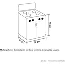 Estufa Romero Gabinete Torre Mixta 3x1 Gas Propano Plata Tipo de conexión Gas envasado