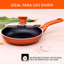 Sartén Imusa 90 Años 20cm Aluminio Fundido Tapa De Vidrio Color Cobre