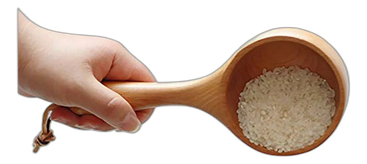 Cuchara De Madera Renococo, Cucharón De Sal De Baño Con Cord