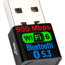 Adaptador Wifi Usb Tarjeta Red Pc 6g 5g Ax 900 Bluetooth 5.3 Doble Banda Dual / Windows 10 Y 11 / Marca Agc Tecnologia / Fact Electronica