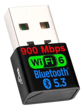 Adaptador Wifi Usb Tarjeta Red Pc 6g 5g Ax 900 Bluetooth 5.3 Doble Banda Dual / Windows 10 Y 11 / Marca Agc Tecnologia / Fact Electronica
