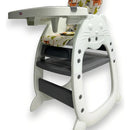 Silla De Comer De Bebe 3 En 1 Comedor Escritorio Mecedor Color Gris Oscuro Gato