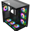 Gabinete Gamer Iceberg Atx Crystal Cube Xl Negra 7 Fans Argb Negro