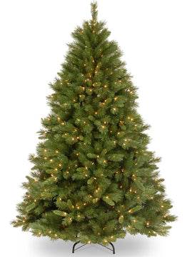 Árbol Artificial Preiluminado De 7.5 Ft - Efecto Realista
