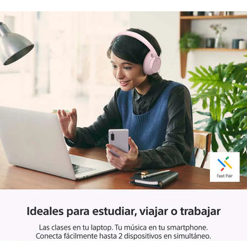 Audífonos Inalámbricos Con Noise Cancelling Wh-ch720n Color Rosado