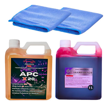 1 L De Apc X20 Para Carros + 1 L Shampoo X20 Ph Neutro