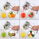 Pack de 2 Exprimidores Manuales de Frutas en Aluminio Ideal para Limones y Naranjas Duradero y Fácil de Usar Chef Master