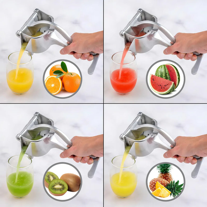 Pack de 2 Exprimidores Manuales de Frutas en Aluminio Ideal para Limones y Naranjas Duradero y Fácil de Usar Chef Master