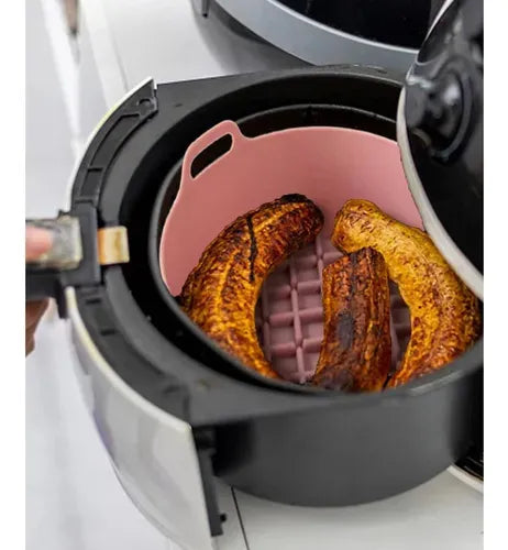 Bandeja Protectora De Silicona Para Freidora De Aire Beige