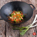 Sarten Wok 14 De Hierro Fundido Esmaltado Victoria Color Negro