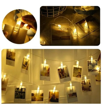 Luz Led Para Fotos X20 Luces Pinza Extensión 4m Guirnalda