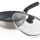 Wok Mas 24cm Tapa Vidrio A/a Imusa Talent 5861029272 Color Gris