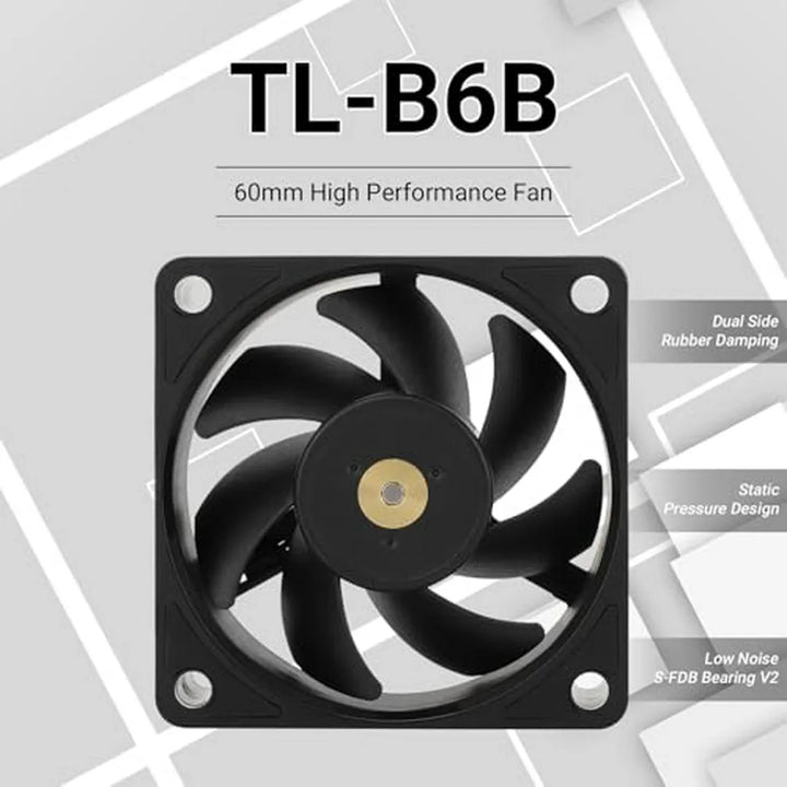 Ventilador De Cpu Thermalright Tl-b6b 6cm Silencioso - Chasi