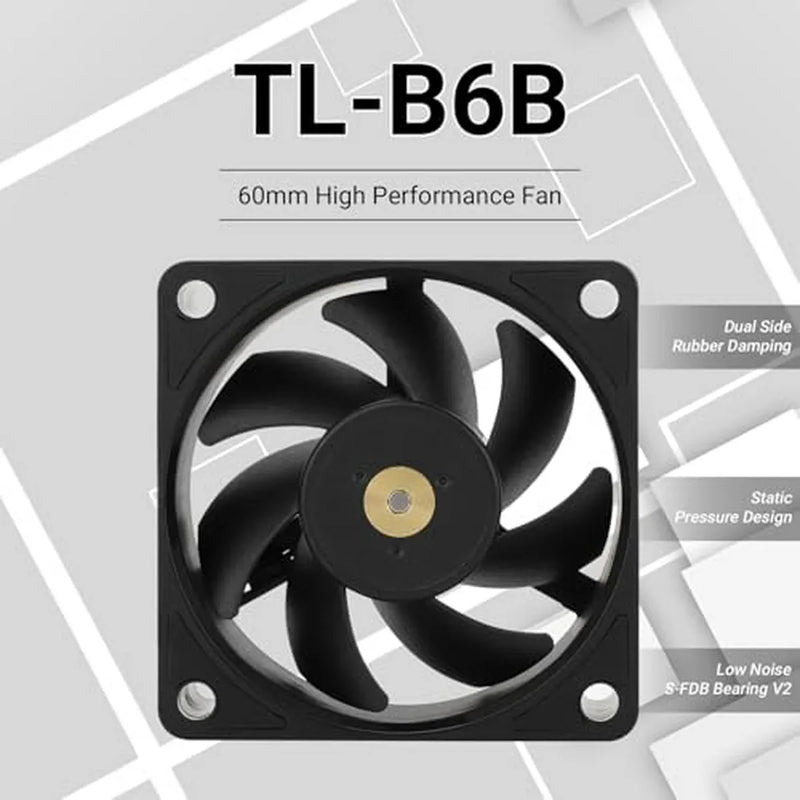 Ventilador De Cpu Thermalright Tl-b6b 6cm Silencioso - Chasi