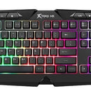 Combo Gamer 4en1 Xtrike Me Teclado Mouse Audifono Pad Rgb Color del teclado Negro