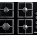 Estufa De Empotrar Challenger 4 Puestos Gas Vidrio Sq 6759 Color Negro