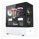 Chasis Xyz Airone 100 Mesh Negra 6.fan Argb Vidrio Templado Negro