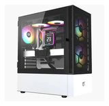 Chasis Xyz Airone 100 Mesh Negra 6.fan Argb Vidrio Templado Negro