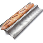 Sartenes Antiadherentes Para Hornear Pan Francés 38 X 16 Cm Plata Brillante