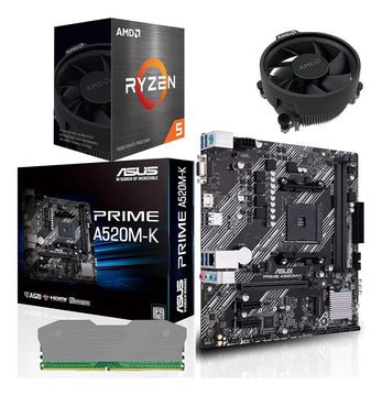 Combo Board A520m Procesador Amd Ryzen 5 5500 Ram 8gb Pc