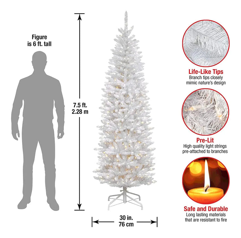 Árbol De Navidad Artificial Preiluminado 7.5 Pies