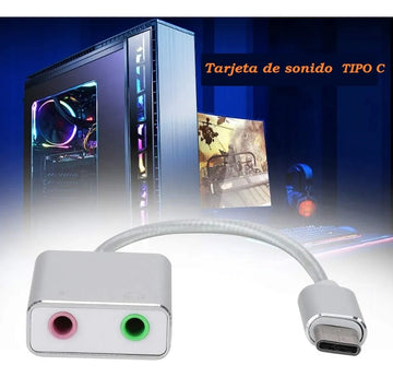 Adaptador De Sonido Tipo C - Plug Microfono- Plug Audifonos