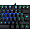 Teclado gamer Redragon Mitra QWERTY Outemu Blue español latinoamérica color negro con luz RGB