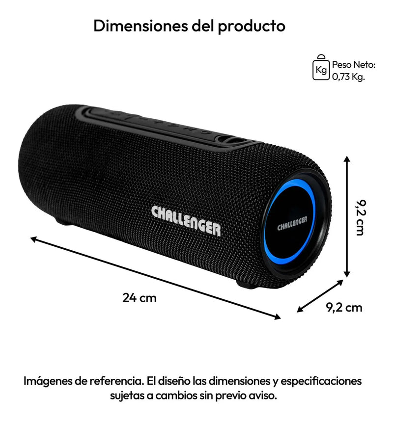 Parlante Portatil Bluetooth 10 W Sc10 Challenger