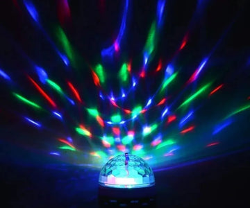 Bombillo Rotativo De Colores Bola Navideña Giratoria Luces
