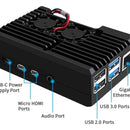 Caja Case Metálica Raspberry Pi 4 B En Aluminio + Ventilador