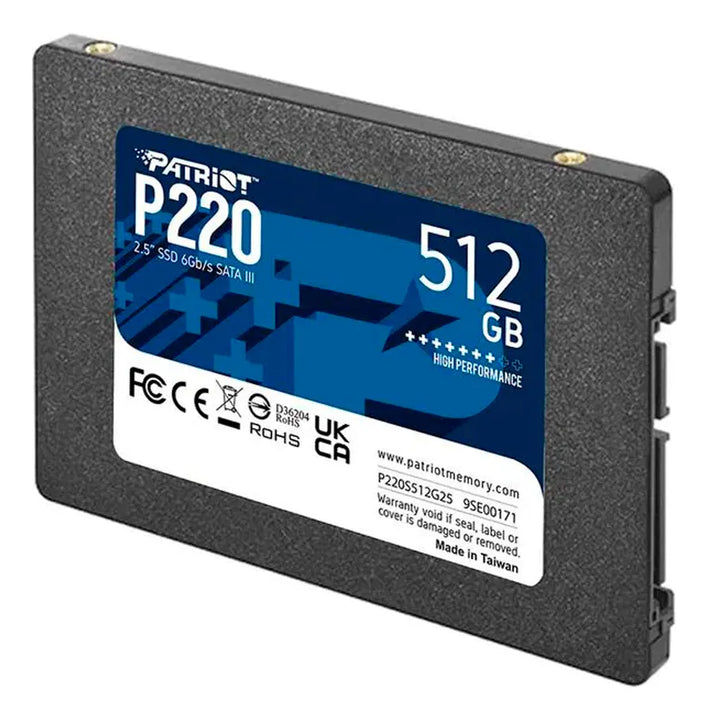 Unidad Solida Sata Patriot P220 512gb Negra Oem Negro