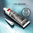 Set X3 Silicona RTV Ultra Grey 85Gr KTC, No Corrosivo, Resistente a 343°C, Ideal para Aplicaciones Mecánicas, Alta Durabilidad y Adhesión.
