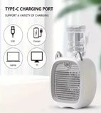 Humidificador Difusor Mini Ventilador Recargable Usb De Mesa - Disponible