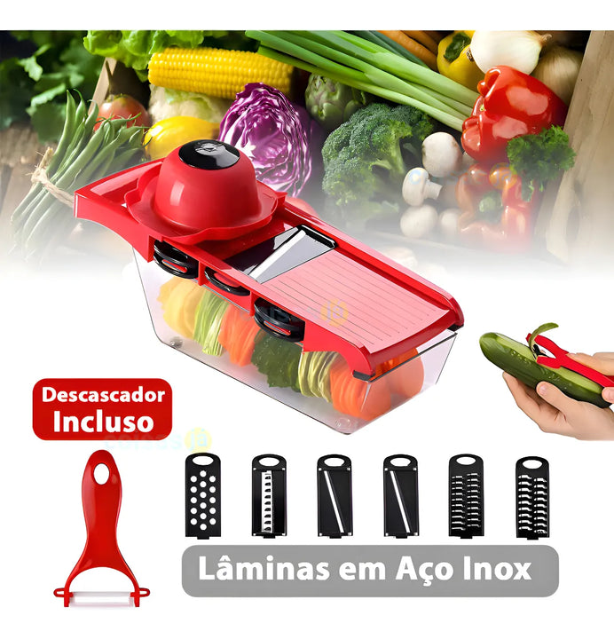 Rebanadora de mandolina 6 en 1 y cortadora de verduras